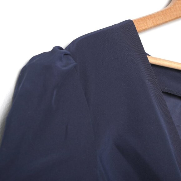 Ieena For Mac Duggal Navy Beaded Cutout Column Gown Plung Neck Sz 8 $458 - Picture 11 of 12